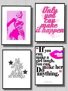 ... Monroe-black-quote-Pop-Art-Modern-Print-Poster-wall-home-decor-room-4