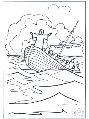 bible coloring pages new testament jesus on the water 2
