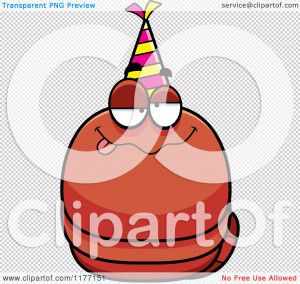 Cartoon Drunk Birthday Worm