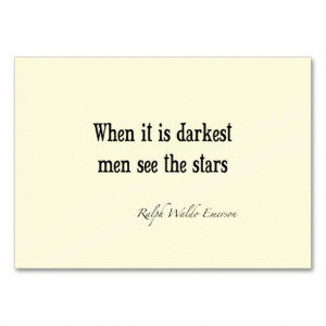 ... Emerson Inspirational Quote Darkest Pack Of Chubby Business Cards