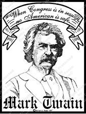 Famous Writer Mark Twain T-Shirt With Funny Quote About Congress