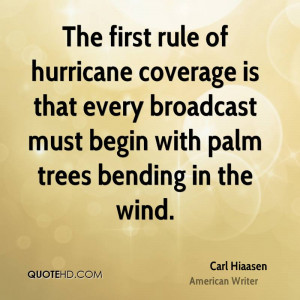 The first rule of hurricane coverage is that every broadcast must ...
