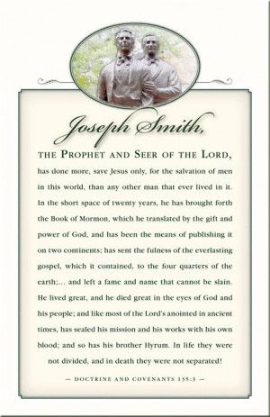 ... Quotes Lds, Prophet Seer, Prophet Joseph, 135 3, Joseph Smith Quotes