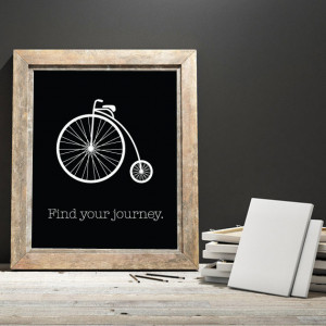 Motivational Quotes - Find Your Journey - Typography Art, Bicycle Art ...