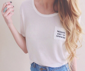 ... pocket shirt t-shirt mermaid homework quote on it beyonce mermaid