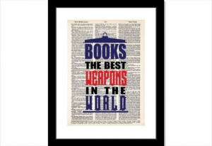 Doctor Who Print Quote Books The Best Weapons In the World Tardis ...