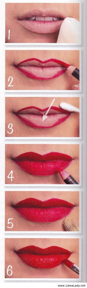 Red lipstick - How to - LikeaLadynet