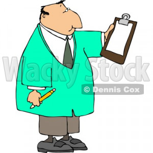 Male Doctor Reading Checklist On Clipboard and Holding a Pencil ...