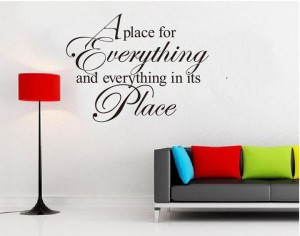 ... Removable-Wall-Quotes-A-Place-For-Everything-Wall-Mural-Art-Decal-3D