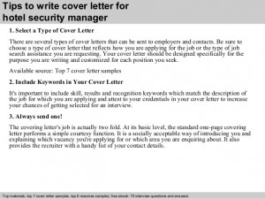 Cover Letter It Security Manager