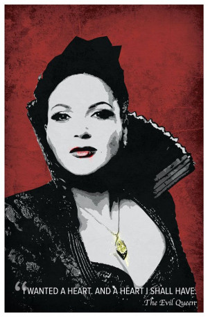 Regina the Evil Queen Portrait Poster with Quote by BlueBoxesEtc