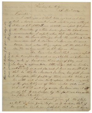 David Crockett to Charles Schultz, December 25, 1834 (Gilder Lehrman ...