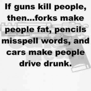 True. Guns don't kill people.