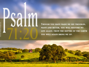 Psalm 71:20 – God Will Bring You Up Papel de Parede Imagem