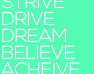 Strive Drive Dream Motivational Quo te Printable Wall Art Poster Home ...