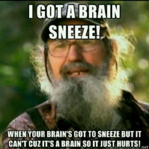 Si Robertson. Brain sneeze