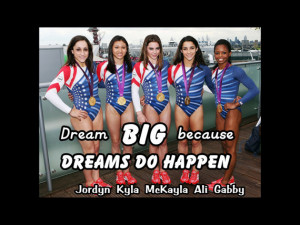 Gymnastics Poster Fierce 5 Gabby Aly Jordyn Kyla McKayla Olympic ...