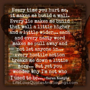 Every Time You Hurt Me..