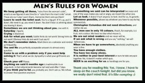 Men's Rules For Women