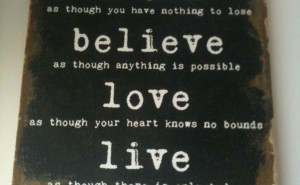 Quote Canvas Wall Dream Believe Love Live In Bentleigh East, VIC ...