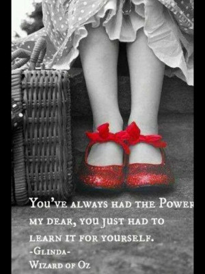 Ruby slippers. You've always had the Power, my dear, you just had to ...