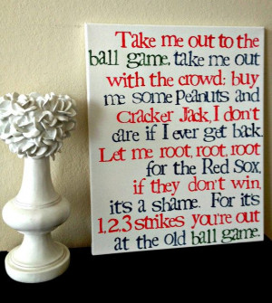 16x20 Quote on Canvas Take Me Out To The by DreamLoveBoutique, $45.00