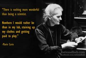 Some Marie Curie gold, admire her to bits.