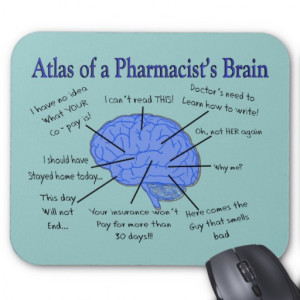 Atlas Of A Pharmacist's Brain-Hilarious Mouse Pads