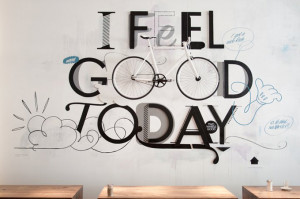 Bicycle Wall Art: “I Feel Good Today”