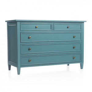 Harbor Blue Five Drawer Dresser