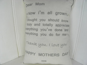 Mothers Day Mom/Mum Quote Mini Pillow by TheSewingCroft on Etsy, £9 ...