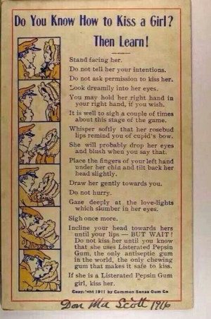 How to kiss a girl - listerated pepsin chewing gum