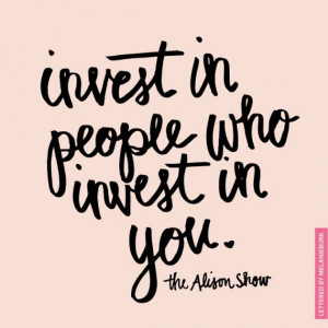 invest in people.