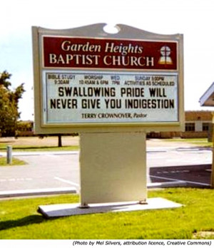 Original Church signs from Garden Heights Baptist Church: Swallowing ...