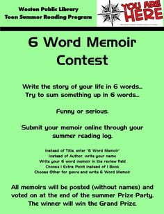 Word Memoir Contest More