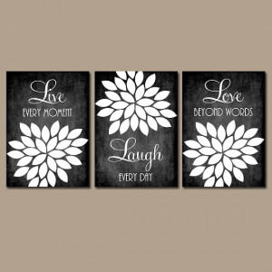 Live Laugh Love Wall Art Canvas Chalkboard Quote Kitchen Wall Art Girl ...