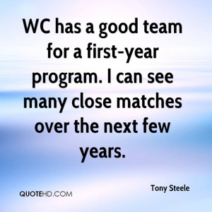WC has a good team for a first-year program. I can see many close ...