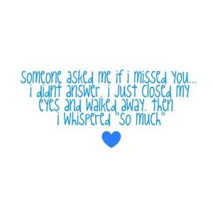 miss you cute quotes blue