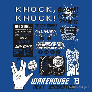 Claudia quotes from Warehouse 13... Some flowers, a puppy, maybe even ...