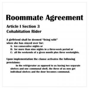 CafePress > Wall Art > Posters > Roommate Agreement Poster