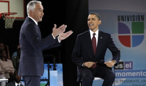 Jorge Ramos, here with Obama at a town hall, on Obama's immigration ...