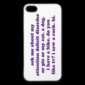 Funny ADD ADHD Quote iPhone 5 Case Purple