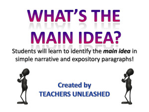 Restate The Main Idea Simple Expository Rmation