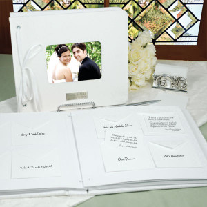 Wishing Card Wedding Guest Book with Engraving