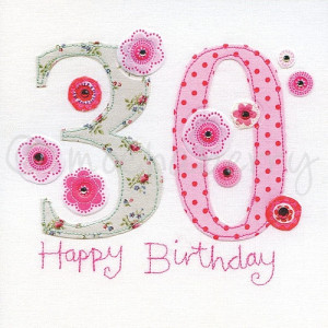 30th birthday card this delightful 30th birthday card is based on an ...