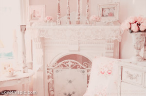 Romantic Pink Fireplace