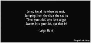 kiss'd me when we met, Jumping from the chair she sat in; Time, you ...