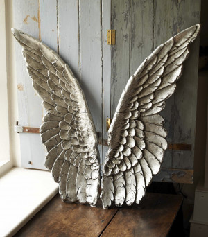 Silver Angel Wings Wall Art by Parlane