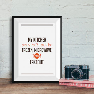 Kitchen printable quote, Digital poster, Printable Wall Art, Funny ...