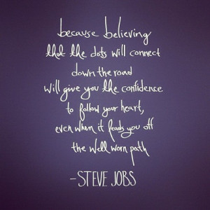 Love this quote by Steve Jobs.
